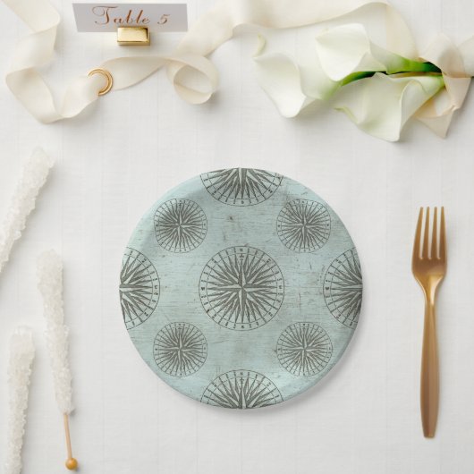  Zee Shanty | Steampunk Compass Ephemera Papieren Bordje (Huwelijk)