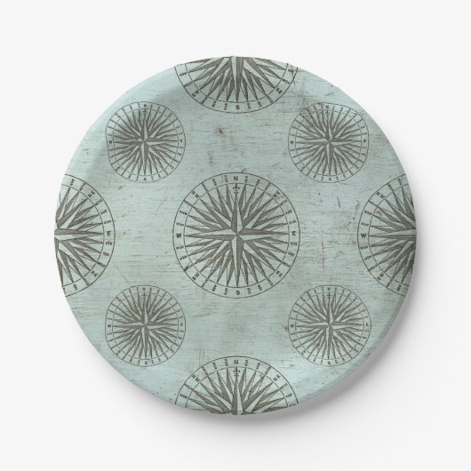  Zee Shanty | Steampunk Compass Ephemera Papieren Bordje (Voorkant)