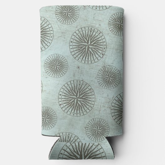 Zee Shanty | Steampunk Compass Ephemera Seltzer Blikjeskoeler (Achterkant)