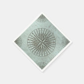 Zee Shanty | Steampunk Compass Ephemera Servet (Hoek)