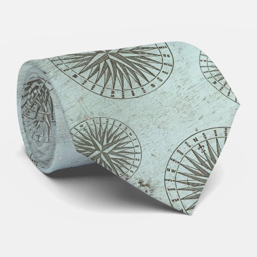 Zee Shanty | Steampunk Compass Ephemera Stropdas (Opgerold)