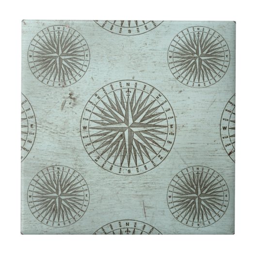 Zee Shanty | Steampunk Compass Ephemera Tegeltje (Voorkant)