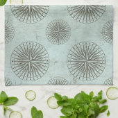 Zee Shanty | Steampunk Compass Ephemera Theedoek (Gevouwen)