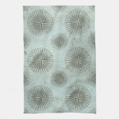 Zee Shanty | Steampunk Compass Ephemera Theedoek (Verticaal)