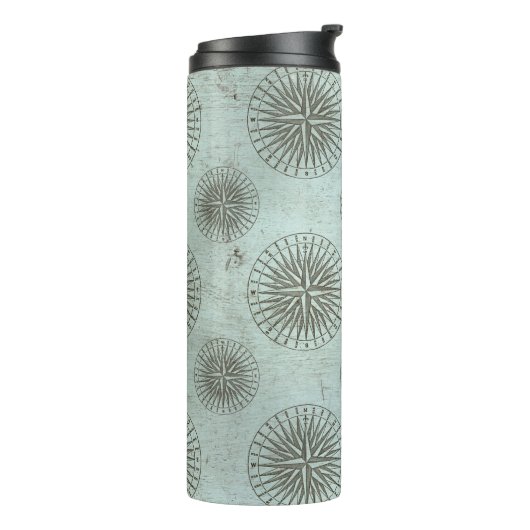  Zee Shanty | Steampunk Compass Ephemera Thermosbeker (Gedraaid links)