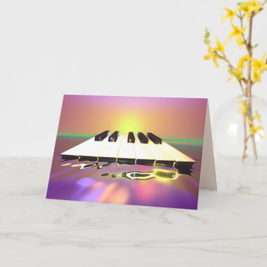 Zee Sharp Piano Keys Kaart (Gele Bloem)