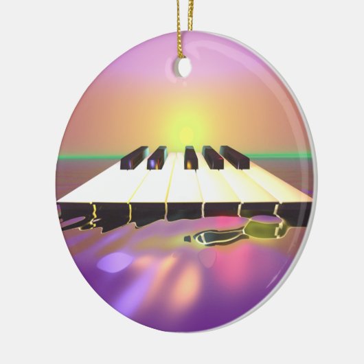 Zee Sharp Piano Keys Keramisch Ornament (Links)