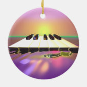 Zee Sharp Piano Keys Keramisch Ornament (Achterkant)