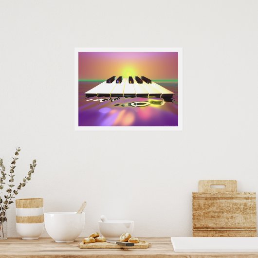 Zee Sharp Piano Keys Poster (Keuken)