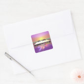 Zee Sharp Piano Keys Vierkante Sticker (Envelop)