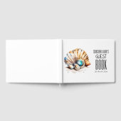 Zee shell 3D iriserende nautische strand schelpen Gastenboek (Volledig)