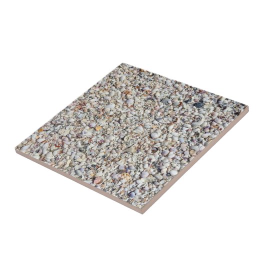 Zee Shell achtergrond oceaanstructuur Tegeltje (Zijkant)