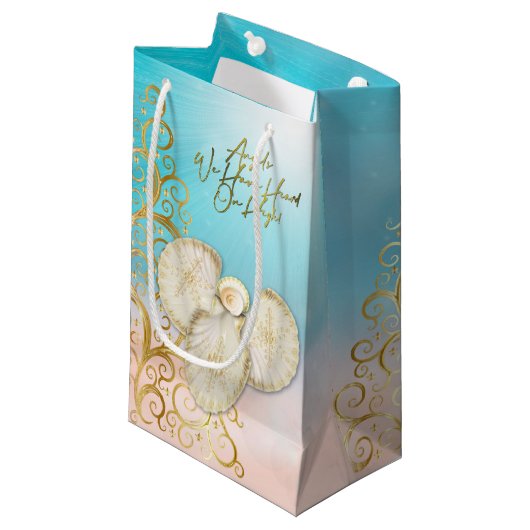 Zee Shell Angel Gift Bag Klein Cadeauzakje (Voorkant Gekanteld)