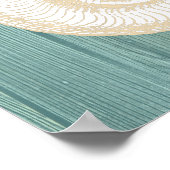 Zee Shell Aqua Wood Beach Poster (Hoek)