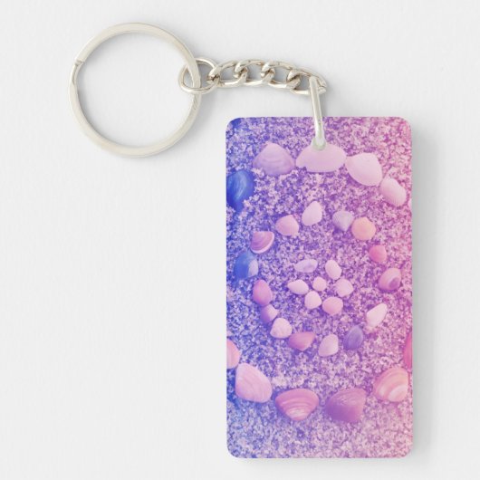 Zee Shell Beach Art Sleutelhanger (Voorkant)