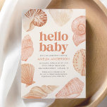 Zee Shell Beach Baby shower Kaart<br><div class="desc">Nodig vrienden en familie uit om te delen in de vreugde van de komst van uw kleintje met deze zee shell thema baby shower uitnodiging.</div>