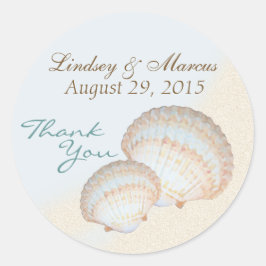 Zee Shell Beach Ronde Sticker