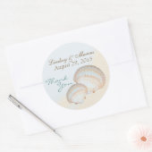 Zee Shell Beach Ronde Sticker (Envelop)
