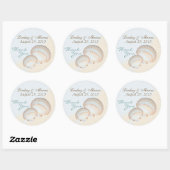 Zee Shell Beach Ronde Sticker (Vel)