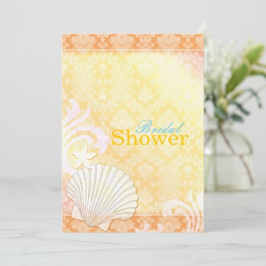 Zee Shell Beach Vrijgezellenfeest Kaart (Staand voorkant)