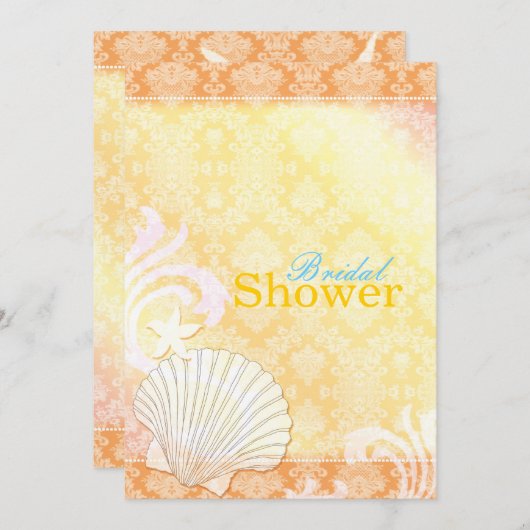 Zee Shell Beach Vrijgezellenfeest Kaart (Voorkant / Achterkant)