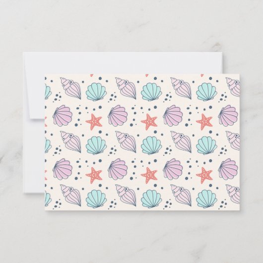 Zee Shell Birthday - dank u kaart (Achterkant)