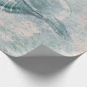 Zee Shell Blauwgroen Beige  Ocean Beach Textuur Cadeaupapier (Hoek)