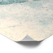 Zee Shell Blauwgroen Beige  Ocean Beach Textuur Poster (Hoek)