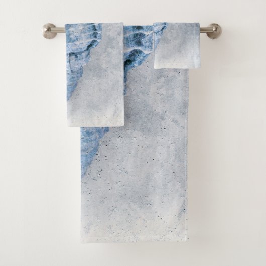 Zee Shell Blue Antiek Ocean Beach Texture Bad Handdoek (Insitu)