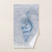 Zee Shell Blue Antiek Ocean Beach Texture Bad Handdoek (Handdoek)