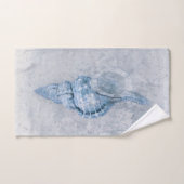 Zee Shell Blue Antiek Ocean Beach Texture Bad Handdoek (Handdoek)
