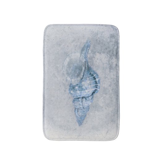 Zee Shell Blue Antiek Ocean Beach Texture Badmat (Voorkant Verticaal)