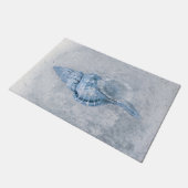 Zee Shell Blue Antiek Ocean Beach Texture Deurmat (Schuin)