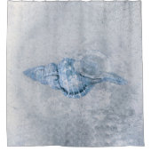 Zee Shell Blue Antiek Ocean Beach Texture Douchegordijn (Voorkant)
