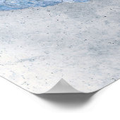 Zee Shell Blue  Antiek Ocean Beach Texture Poster (Hoek)