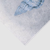 Zee Shell Blue  Antiek Ocean Beach Texture Tissuepapier (Detail)