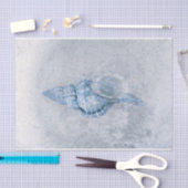 Zee Shell Blue  Antiek Ocean Beach Texture Tissuepapier (Craft)