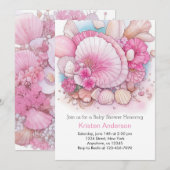 Zee Shell Boho Delight Meisje Baby shower Kaart (Voorkant / Achterkant)