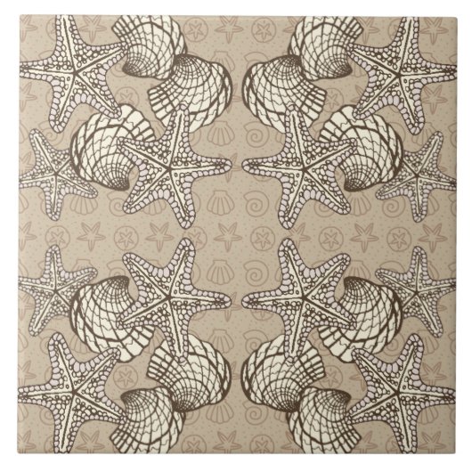 Zee Shell Bounty Pattern Tegeltje (Voorkant)