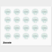 Zee Shell bruiloft envelop afdichting Ronde Sticker (Vel)
