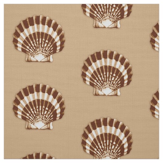Zee Shell - bruin en beige Stof (Swatch)