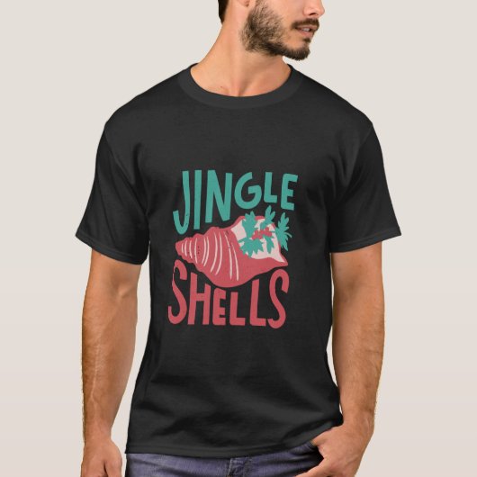 Zee Shell Collector Beach Shelling Christmas Jingl T-shirt (Voorkant)