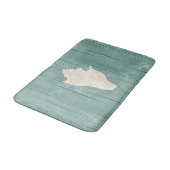 Zee Shell Cream  Aqua Wood Bath Rug Badmat (Gekanteld)