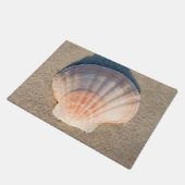 Zee Shell dat op zandstrand wetend Deurmat (Schuin)