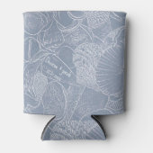 Zee Shell Dusty Blue Coastal Beac Napkins Blikjeskoeler (Voorkant)