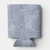 Zee Shell Dusty Blue Coastal Beac Napkins Blikjeskoeler (Achterkant)