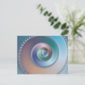 Zee Shell - Fractal Briefkaart (Staand voorkant)