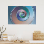 Zee Shell - Fractal Poster (Keuken)
