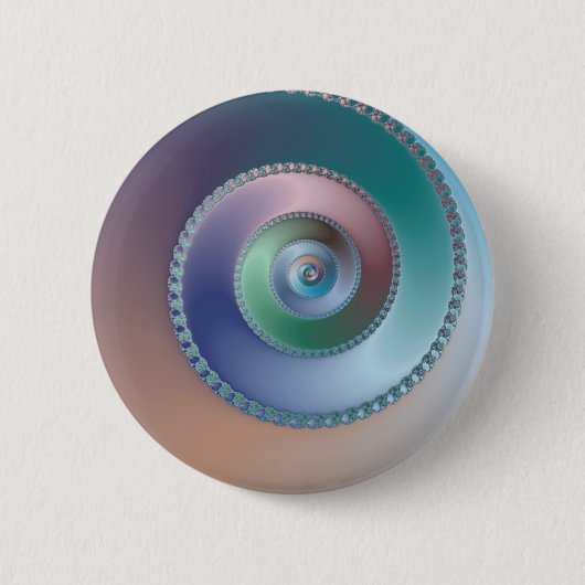 Zee Shell - Fractal Ronde Button 5,7 Cm (Voorkant)