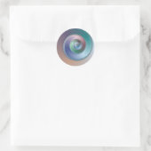 Zee Shell - Fractal Ronde Sticker (Tas)